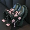 Girls Boots Kids Fashion Rubber Boots Cool Girl Autumn and Winter Cotton Soft Sole Pink with.jpg