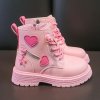 Girls Boots Kids Fashion Rubber Boots Cool Girl Autumn and Winter Cotton Soft Sole Pink with.jpg 640x640.jpg (1)