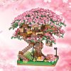 2138PCS Mini Sakura Tree House Building Blocks Cherry Blossom Plant City Street View Bricks DIY Model.jpg