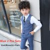 Boy Plaid Vest Blazer Kids Waistcoat Wedding Clothes Set Toddler Formal Dress Suit Child Brooch Shirt.jpg 640x640.jpg (5)