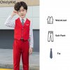 Boy Plaid Vest Blazer Kids Waistcoat Wedding Clothes Set Toddler Formal Dress Suit Child Brooch Shirt.jpg 640x640.jpg (12)