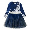 VIKITA Christmas Dress for Girls Sequins Princess Dresses Kids Lace Mesh Tutu Ball Gown Elegant Vestidos.jpg 640x640.jpg (8)