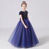 Dideyttawl Sparkly Sequins Short Sleeves Flower Girl Dresses Tulle Kids Birthday Party Pageant Prom Gown Junior.jpg 640x640.jpg (1)