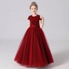 Dideyttawl Sparkly Sequins Short Sleeves Flower Girl Dresses Tulle Kids Birthday Party Pageant Prom Gown Junior.jpg 640x640.jpg (7)