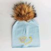 newborn baby hat fashion golden silver sweet heart ear letter toddlers infant baby fluff pompom hat.jpg 640x640.jpg (13)
