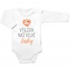 Body dlouhý rukáv, Výsledek naší velké lásky, Baby Nellys, bílé (Velikost koj oblečení 56 (1-2m))