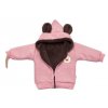 Oteplená pletená bundička Teddy Bear, Baby Nellys, dvouvrstvá, růžová, vel. 80/86 (Velikost koj oblečení 80/86 (12-18m))