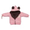 Oteplená pletená bundička Teddy Bear, Baby Nellys, dvouvrstvá, růžová (Velikost 68/74 (6-9m))