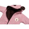 Oteplená pletená bundička Teddy Bear, Baby Nellys, dvouvrstvá, růžová, vel. 80/86 (Velikost koj oblečení 80/86 (12-18m))