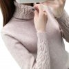 Women Sweater Turtleneck Pullovers Autumn Winter Sweaters New 2023 Long Sleeves Thick Warm Female Sweater Khaki.jpg 640x640.jpg (6)
