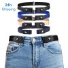 Universal 1 Inch No Buckle Stretch Elastic Waist Buckle Free Belts For Jean Pants Dresses Women.jpg