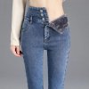 Thermal Winter Thick Fleece High waist Warm Skinny Jeans Thick Women Stretch Button Pencil Pants Mom.jpg 640x640.jpg (2)