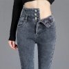 Thermal Winter Thick Fleece High waist Warm Skinny Jeans Thick Women Stretch Button Pencil Pants Mom.jpg 640x640.jpg (4)