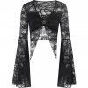Goth Sexy Lace Flared Long Sleeve Corset Crop Tops Women Aesthetic Black Velvet V Neck T.jpg 640x640.jpg