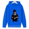 Dívčí mikina střihu "hoodie" s potiskem seriálové Wednesday Addams
