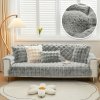 Designový protiskluzový přehoz na pohovku v imitaci králičí kůže