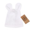 Z&Z Velurová, semišková čepička s oušky Teddy, bílá (Velikost 80/86 (12-18m))
