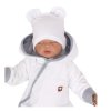 Z&Z Velurová, semišková čepička s oušky Teddy, bílá (Velikost 80/86 (12-18m))