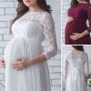 Pregnant Mother Dress New Maternity Photography Props Women Pregnancy Clothes Lace Dress For Pregnant Photo Shoot 1