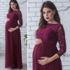 Pregnant Mother Dress New Maternity Photography Props Women Pregnancy Clothes Lace Dress For Pregnant Photo Shoot 4