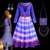 Disney New Movie Wish Asha Kids Halloween Cosplay Girls Princess LED Light Up Dress Masquerade Party.jpg
