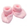 Pletené botičky/capáčky STAR Hand Made Baby Nellys, růžové (Velikost koj oblečení 56/62 (0-3m))