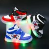 Disney Children s Led Light Shoes Fashion Aoger Spiderman Boys Sneakers Girls Cartton Casual Shoes Breathable.jpg (1)