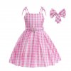 Hot Movie Barbi Costume For Kids Girls Cosplay Pink Plaid Dress Halloween Girl Dress Up Carnival.jpg 640x640.jpg (1)