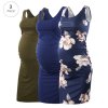 Liu Qu Women s Maternity Sleeveless Tank Dresses Casual Side Ruching Bodycon Pregnancy Dress for Daily.jpg 640x640.jpg (21)