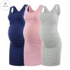 Liu Qu Women s Maternity Sleeveless Tank Dresses Casual Side Ruching Bodycon Pregnancy Dress for Daily.jpg 640x640.jpg (20)