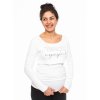 Be MaaMaa Těhotenské, kojící triko Perfektly - bílé
