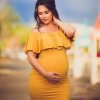 Shoulderless Maternity Dresses For Photo Shoot Maternity Photography Props Pregnancy Dress Photography Maxi Dress Gown Pregnant 0