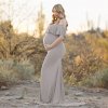 Shoulderless Maternity Dresses For Photo Shoot Maternity Photography Props Pregnancy Dress Photography Maxi Dress Gown Pregnant 2