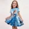 Dívčí 3D princeznovské šaty Elsa z Ledového království