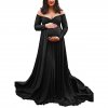 Long Tail Maternity Dresses for Photo Shoot Maternity Photography Props Maxi Dresses for Pregnant Women Clothes 0