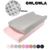 Soft Reusable Changing Pad Cover Minky Dot Foldable Travel Baby Breathable Diaper Pad Sheets Cover.jpg