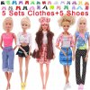 10Pcs Set 5 Handmade Clothing Suit 5 Pairs Shoes For Barbie Dress Doll Clothes 1 6.jpg 640x640.jpg (19)