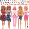 Šatičky a doplňky pro panenku Barbie - 10 ks (30 cm)