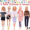 Šatičky a doplňky pro panenku Barbie - 10 ks (30 cm)