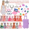 Šatičky a doplňky pro panenku Barbie - 10 ks (30 cm)