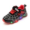 Cartoon Fashion Spider man Kids Shoes with Light Air Mesh Children Luminous Sneakers Boy Girl Led 1