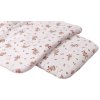 147278 275322 sada do kocarku bavlnena 2d sada little flowers bila ruzova