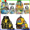 2PC 3PC Set Pikachu Pokemon Backpack Primary and Middle School Students Boys Girls Anime Cartoon Sports.jpg