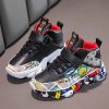 Size 26 36 Children Sports Sneakers for Girls Kid Cartoon Graffiti Pattern Casual Shoes Boys Basketball.jpg (2)