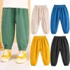 Summer Korea Children Pants Casual Girls Boys Cotton Linen Solid Color Loose Pleated Pant Trousers Girls.jpg