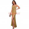 FDHAOLU Shiny Women s Thin Shoulder Strap Sequin Prom Dress Long Tight High Split Formal Evening.jpg 640x640.jpg (4)