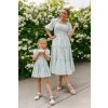 Mother Daughter Matching Dress Party Dress 2024 Girl Woman White Blue Floral Dresses for Kids Mommy.jpg 640x640.jpg (2)