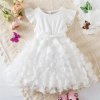 2024 New Summer Dress for Baby Girls 2 6 Years 3D Flower Fly Sleeves Kids Birthday.jpg 640x640.jpg (2)