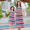 2024 Summer Mommy and Daughter Matching Clothes Dresses Fashion Beach Dress New Girls Sleeveless Dresses for.jpg 640x640.jpg (2)