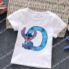 Dětské tričko s písmenkem z abecedy Lilo & Stitch
